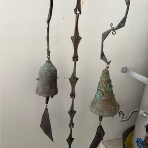 (Left bell) Paolo Soleri Rustic Bronze Wind Chimes/Bells from Cosanti Originals